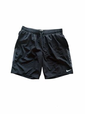 Nike Swim Trunks Black Gray Mesh Lined Men’s XL